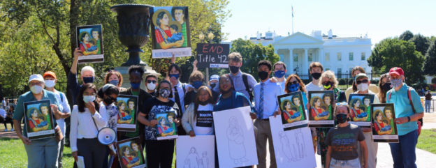 NETWORK Lobby Advocates for Catholic Social Justice at the White House in Protest of the Inhumane and Racist Application of Title 42 at the Southern Border
