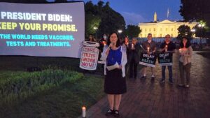 Laura Peralta-Schulte Speaks at a White House Candlelight Vigil Calling for a True TRIPS waiver | Congress and President Biden Must Take Domestic and International COVID-19 Action