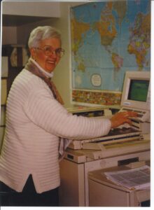 Sister Catherine Pinkerton at the Computer