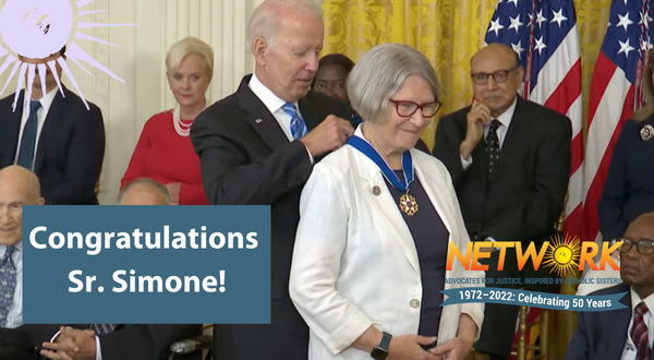 Sr. Simone receives Medal of Freedom from President Biden