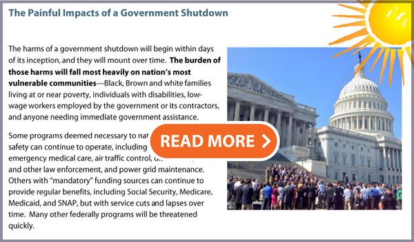 Government Shutdown Talking Points